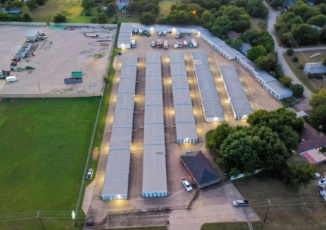 Overhead view of entire facility at Joey's Self Storage in Waxahachie, TX