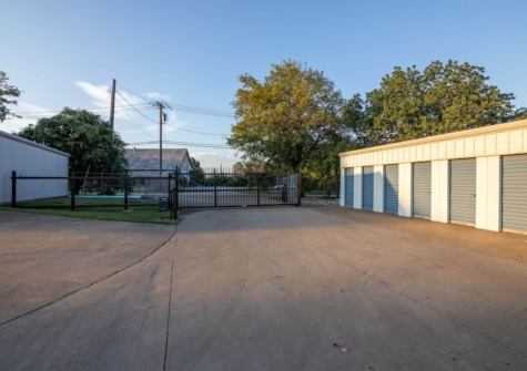 Rear entrance/exit view from inside at Joey's Self Storage in Waxahachie, TX