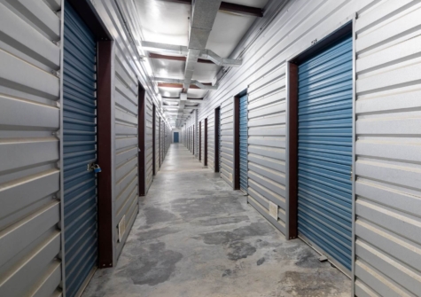 Interior view of climate controlled units at Joey's Self Storage in Waxahachie, TX